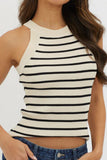 Striped Halter Tank Top