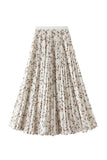 Floral Pleated Maxi Skirt