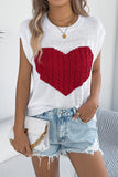 Heart-Pattern Sleeveless Tank Top