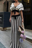 Stylish Knit Skirt Set