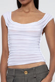 Ruffled Square Neck Tank Top