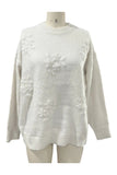 Floral Textured Relaxed Sweater