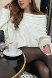 Off-Shoulder Ribbed Sweater