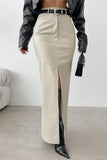 Sleek High-Slit Maxi Skirt