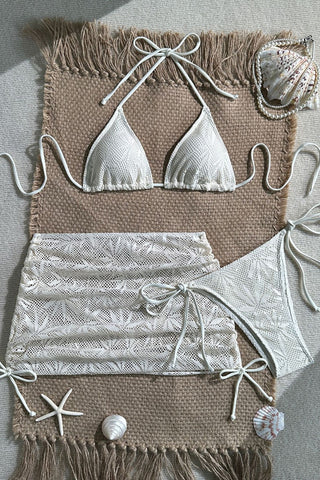 Stylish Bikini Set with Skirt Cover-up