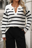 Classic Striped V-Neck Sweater
