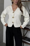 Stylish Button-Detail Cardigan