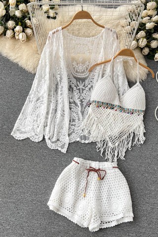 Crochet 3-Piece Beach Set