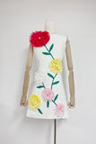 Floral Appliqué Vacation Dress