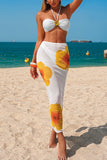 Floral Print Bikini Set with Skirt