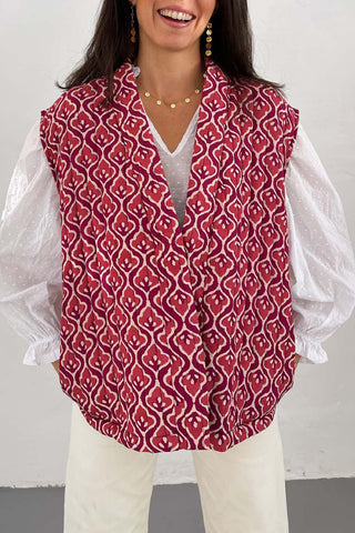 Floral Quilted Vest
