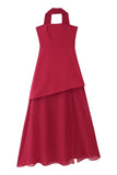 Elegant Halter-Neck Casual Dress
