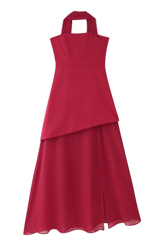 Elegant Halter-Neck Casual Dress