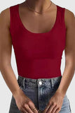 Scoop-Neck Ribbed Tank Top