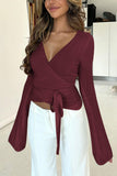 Elegant Wrap Blouse