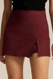 Sleek Front-Slit Mini Skirt