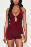 Draped Halter Romper