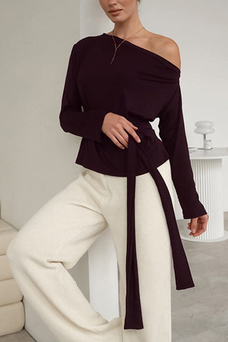 Off-Shoulder Long Sleeve Top