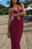 Elegant Strapless Maxi Dress