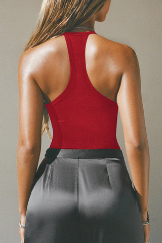 V-Neck Cutout Tank Top