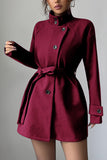 Belted Button-Up Coat