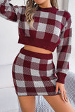 Chic Plaid Skirt Set