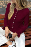 Ruffle-Trim Button-Up Cardigan