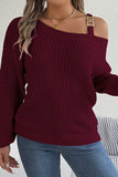 Off-Shoulder Knit Sweater