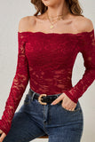 Off-Shoulder Lace Blouse