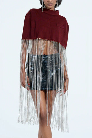 Fringe Hem Poncho