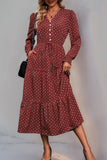 Button-Down Tiered Casual Dress