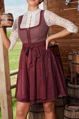Patterned Bodice Casual Dress