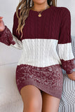 Knit Sweater Casual Mini Dress