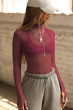 Sheer Mesh Long Sleeve Top