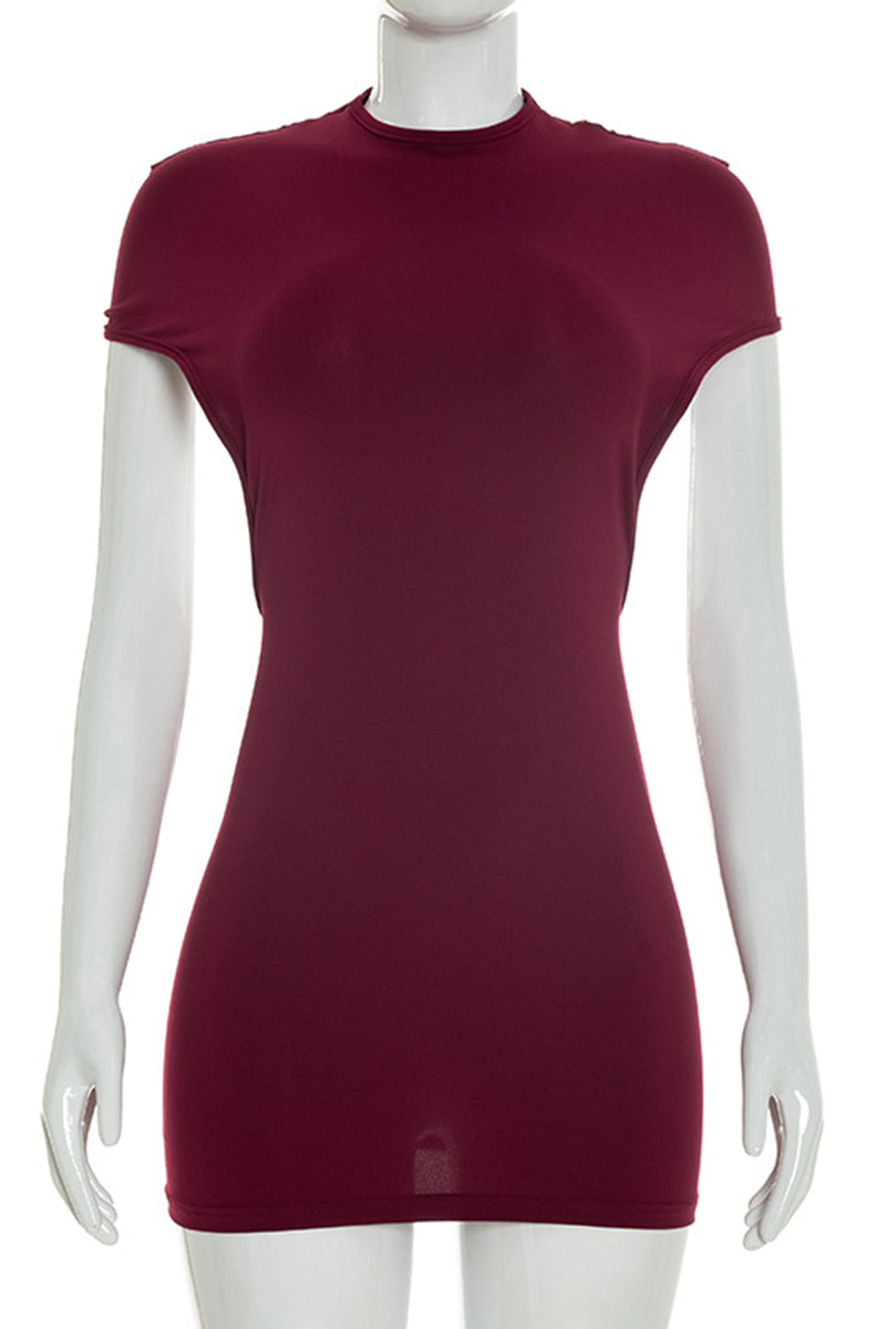 Sleek Short-Sleeve Casual Dress