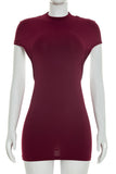 Sleek Short-Sleeve Casual Dress