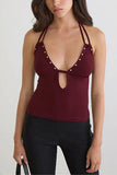 Halter Cutout Tank Top