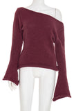 Off-Shoulder Knit Top