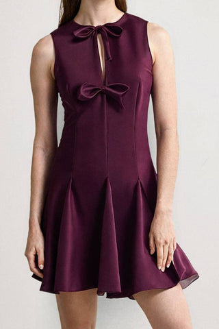 Bow-Tie A-Line Casual Dress