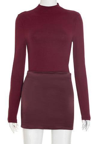 Elegant High-Neck Bodycon Dress