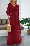 Elegant V-Neck Casual Maxi Dress
