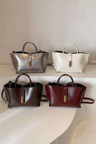 Elegant Tote Bag with Gold Accent