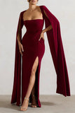 Elegant Cape Evening Dress