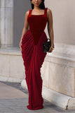 Draped Evening Gown with Fitted Bodice