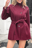 Belted Button-Up Coat