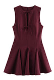 Bow-Tie A-Line Casual Dress