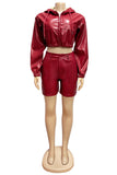 Chic Zippered Shorts Set