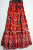 Layered Bohemian Maxi Skirt