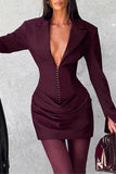 Stylish Ruched Casual Dress
