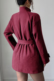 Belted Button-Up Coat